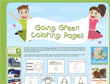 Tablet Screenshot of goinggreencoloringpages.com